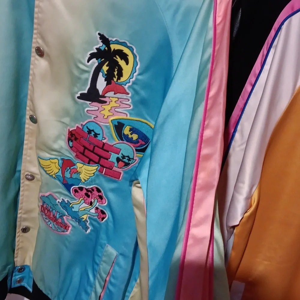 Pink dolphin satin varsity jackets Both For 40 - Picture 5 of 6